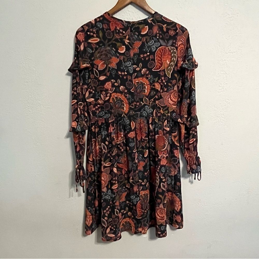 Loft Floral Paisley Printed Long Sleeve Dress - Picture 9 of 12